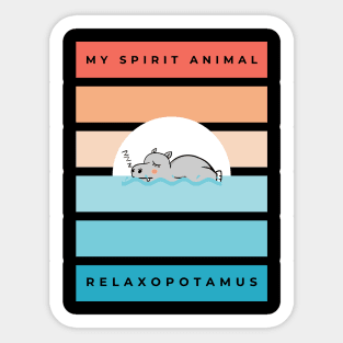 Relaxopotamus Sticker